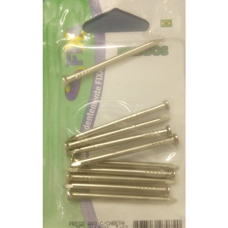 Foto Cartela com Prego de Aço com Cabeça 18X30 - SFIXA 1022-05