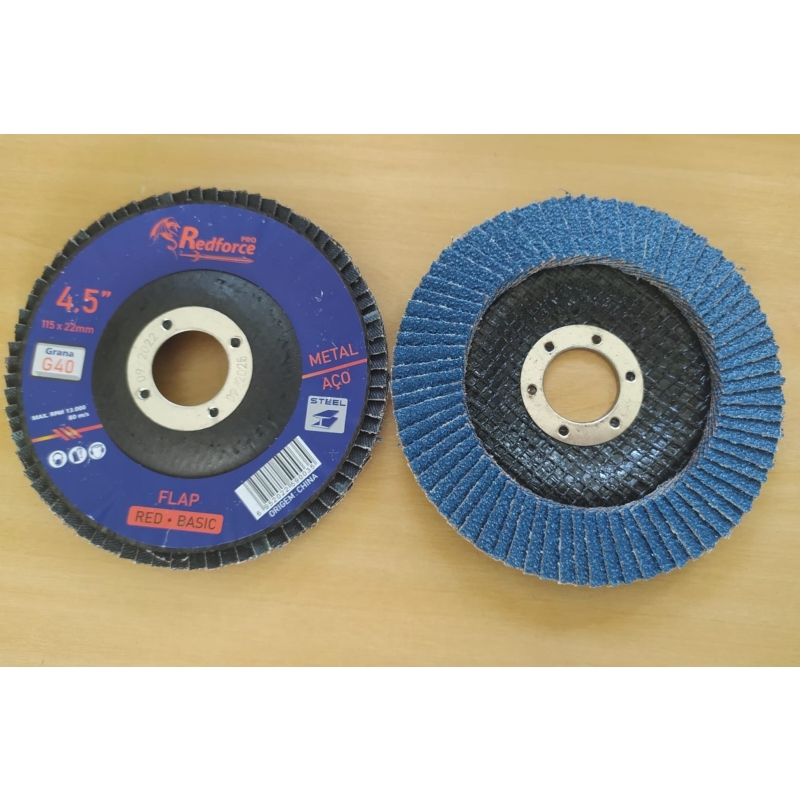 Foto Flap Disc Fibra 4.1/2 x 7/8 (115X22,23MM) GR-40 Redforce  Pegatec