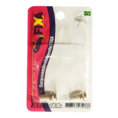 Foto CARTELA COM CONECTOR PARA CABO COAXIAL RG 06 ROSCA - SFIXA CÓDIGO 1528-02 MG