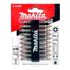 Foto Bits Intercâmbiável Phillips 1/4 nº 2 x 65MM Makita D-34366